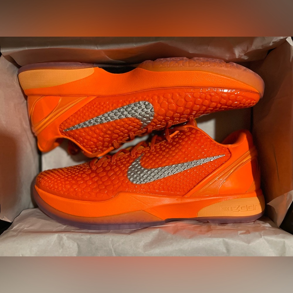 New Kobe VI ProtroBright Orange Shoes Size 12.5